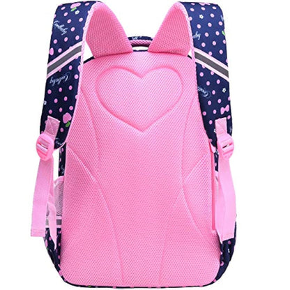 Morral impermeable para niñas color azul-rosa.AO ALI VICTORY