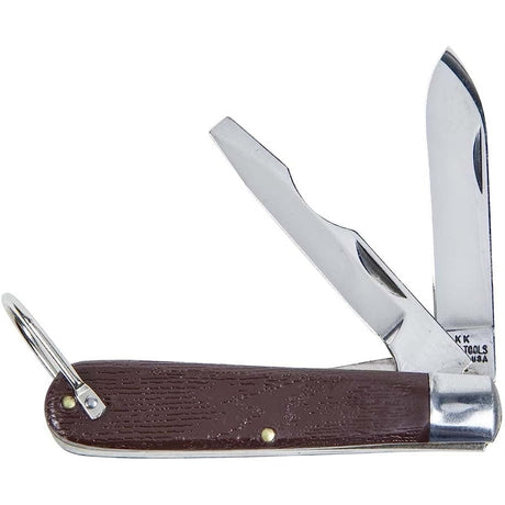 Cuchillo para electricista de bolsillo de 2 cuchillas acero