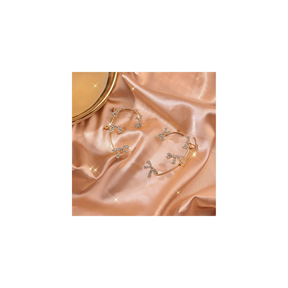 Aretes de mariposa para mujer sin perforaciones