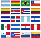 América Latina 2&nbsp;x 3&nbsp;Bandera Juego de 20&nbsp;País Países Banderas de poliéster Grommets