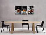 Lienzo decorativo para pared, diseño de whisky de cigarro