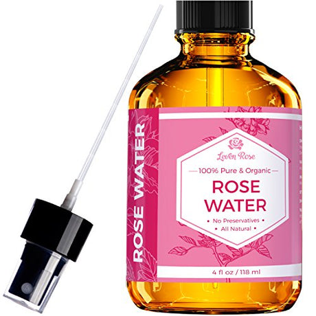 Tónico facial de agua de rosas, 100% puro, marroquí natural