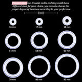 9 piezas de molde de silicona para pulsera y anillo, molde de resina de fundición redondo, molde de silicona para joyas, manualidades y suministros