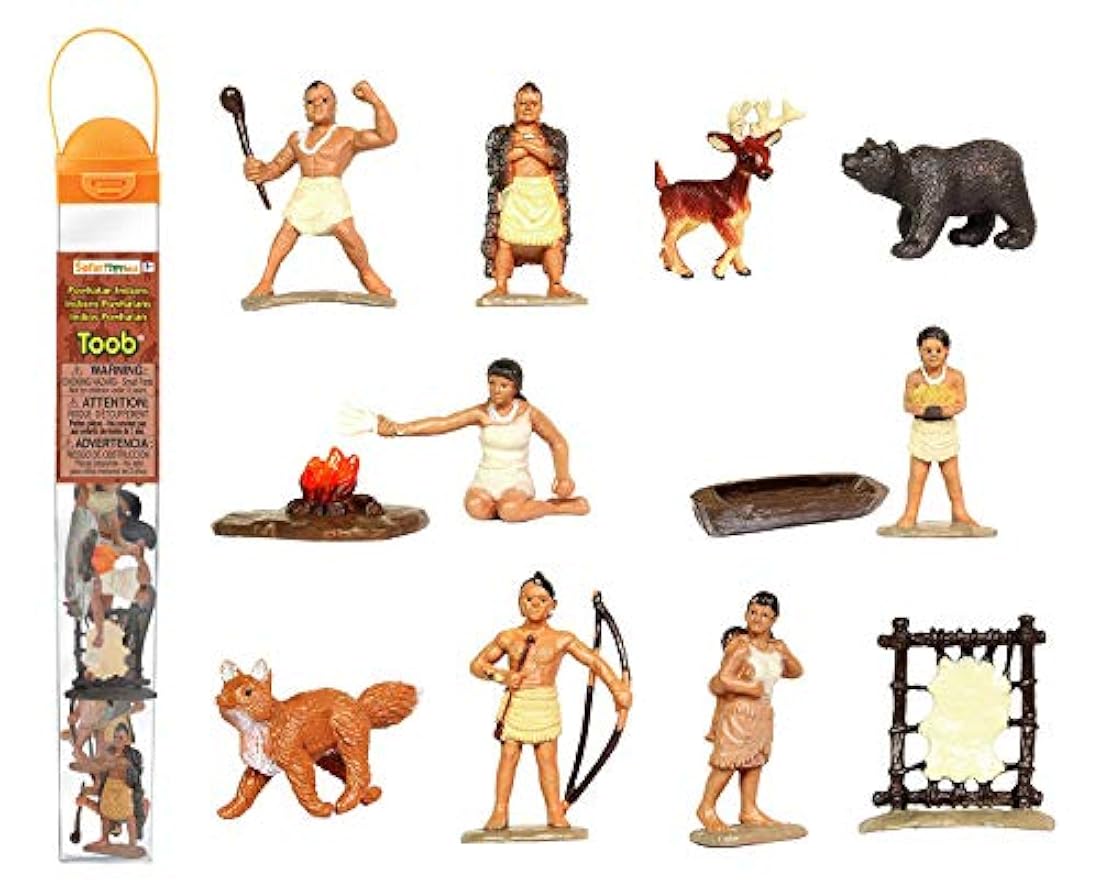 Juego de la tribu de indios Powhatan con 12 piezas