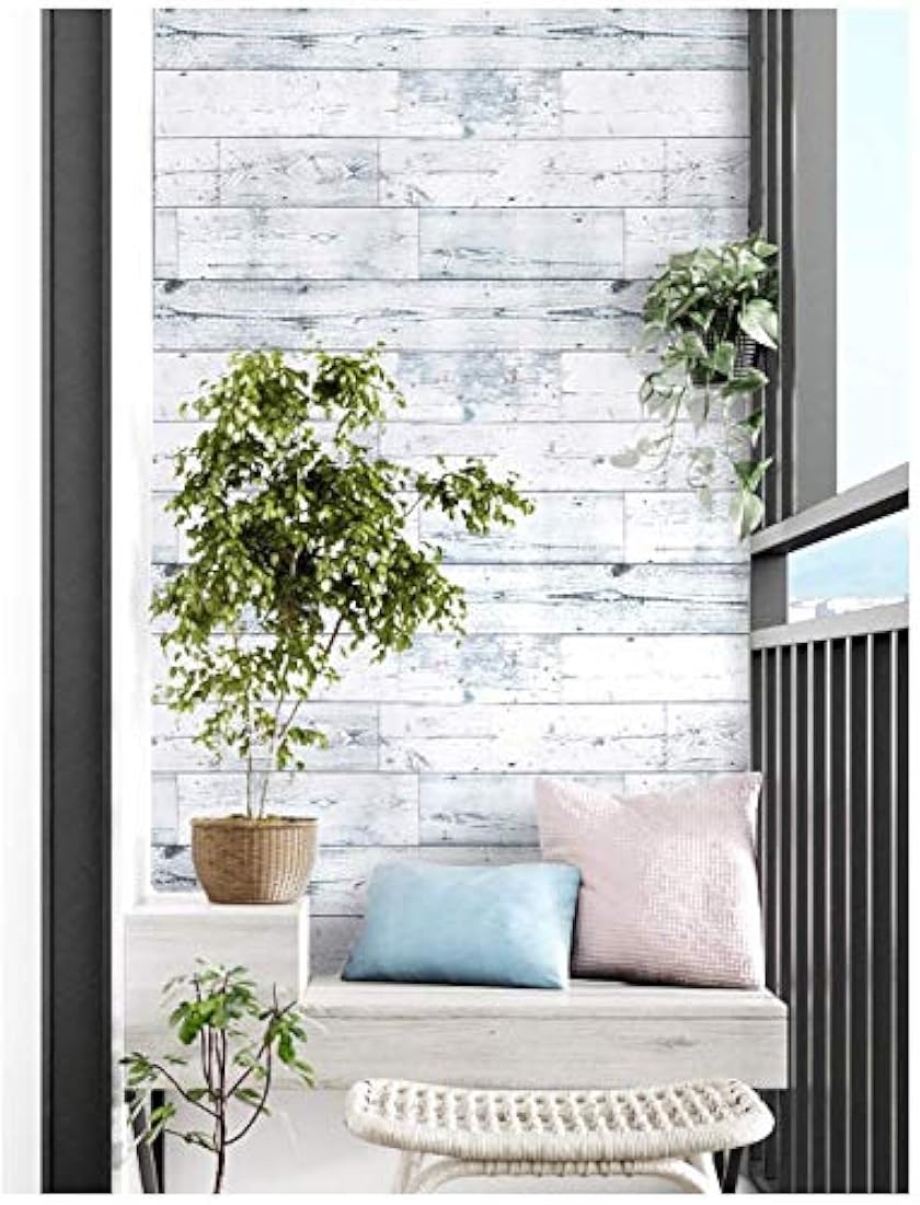 Papel pintado autoadhesivo tipo madera envejecida(16.0x23.8