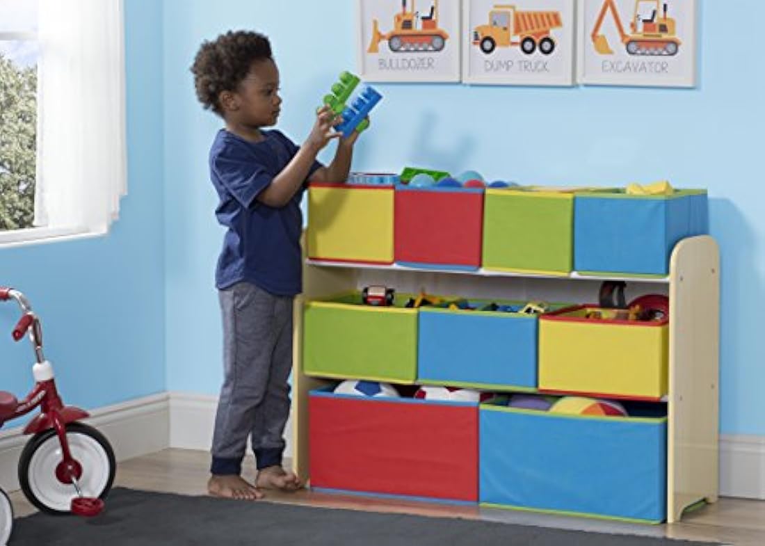 Organizador de juguetes para niños con compartimentos