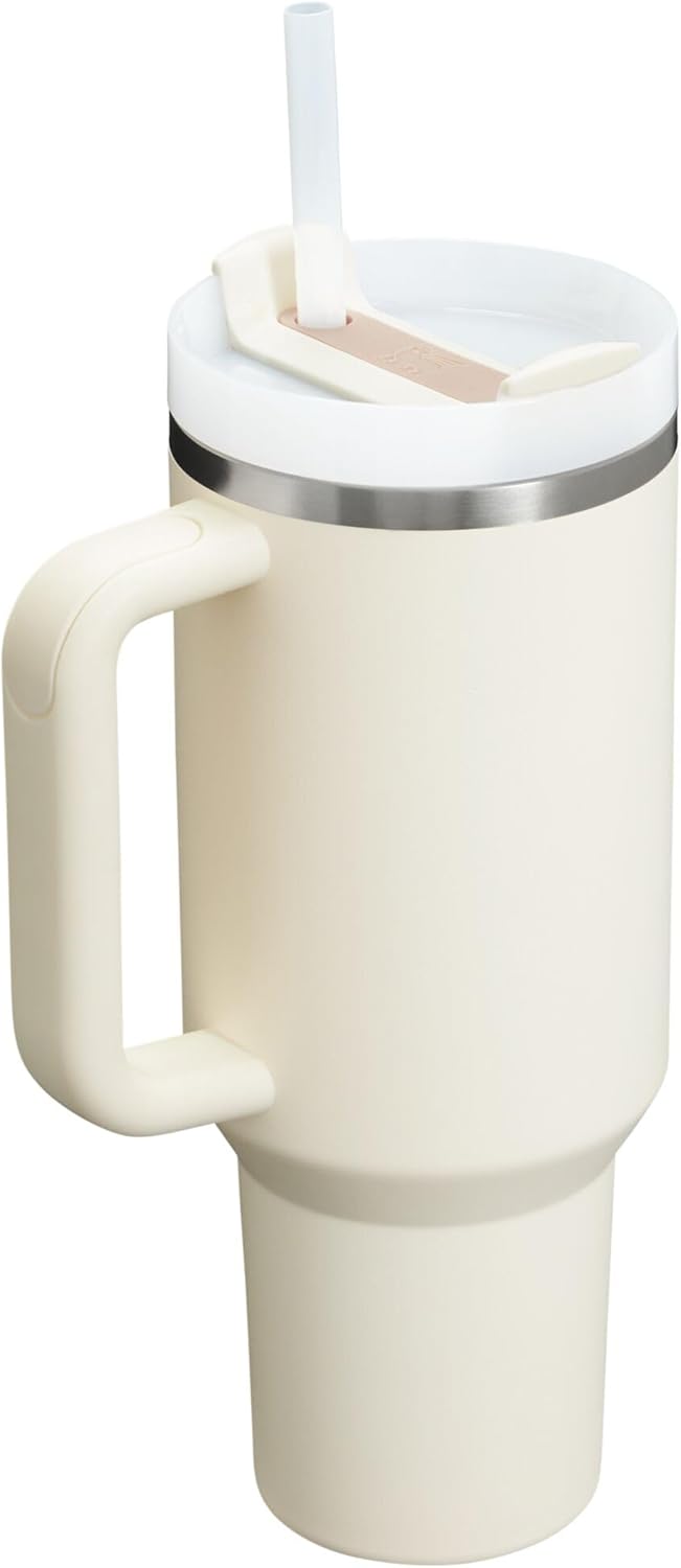 Stanley Quencher H2.0 FlowState - Vaso  de acero inoxidable con tapa y popote para agua, té helado o café