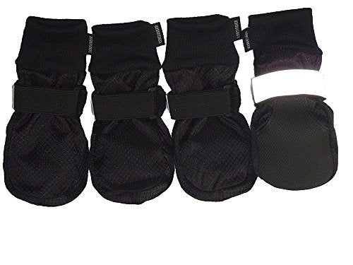 Juego de 4 botas impermeables para perros con suela suave