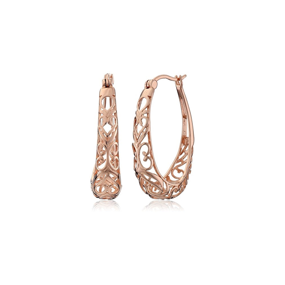 Aretes de aro de plata esterlina