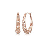 Aretes de aro de plata esterlina