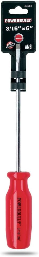 Destornillador ranurado Powerbuilt 646010 - 3/16 x 6 Maxi-Grip