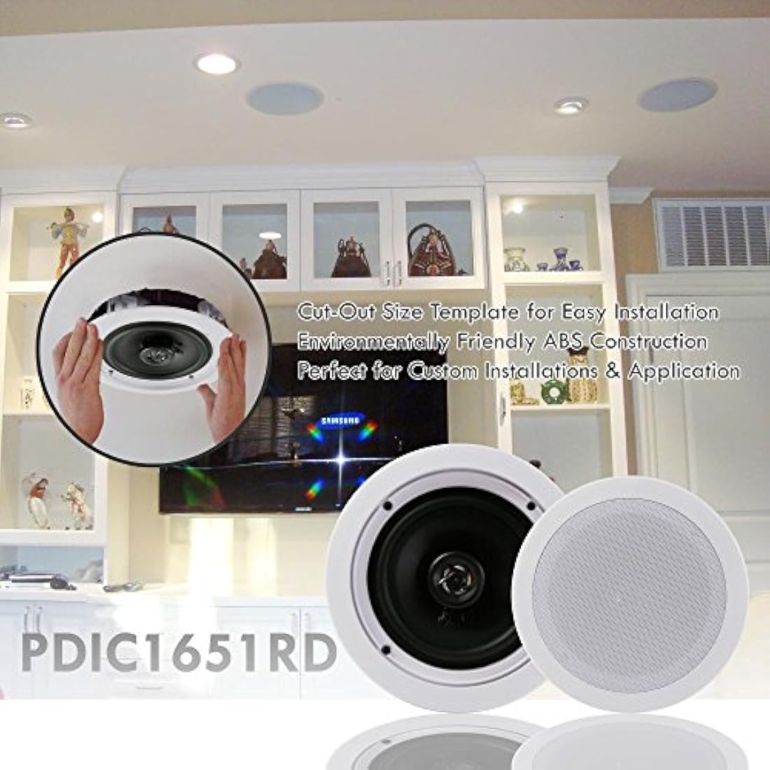 Parlantes de altavoces para el hogar PYLE-HOME PDIC1651RD