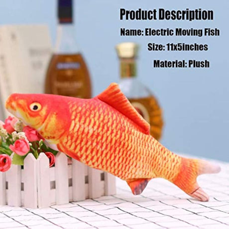 Peluche interactivo de pescado, color naranja, 11.0in