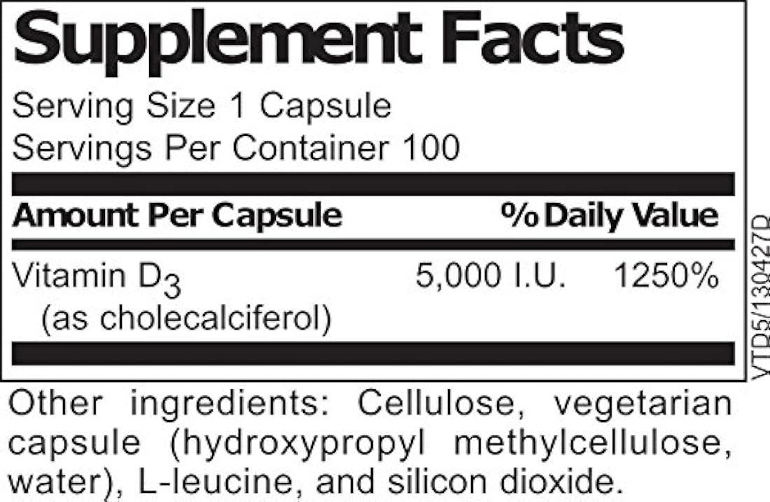 Vitamina D3 5000 100 Vcaps Adaptogen
