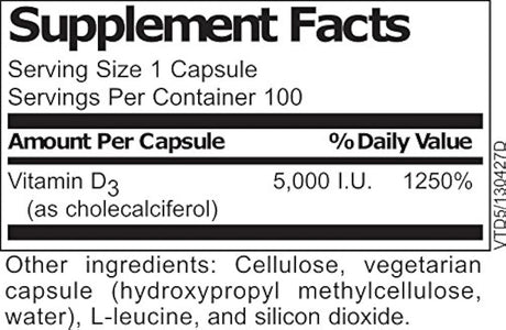 Vitamina D3 5000 100 Vcaps Adaptogen