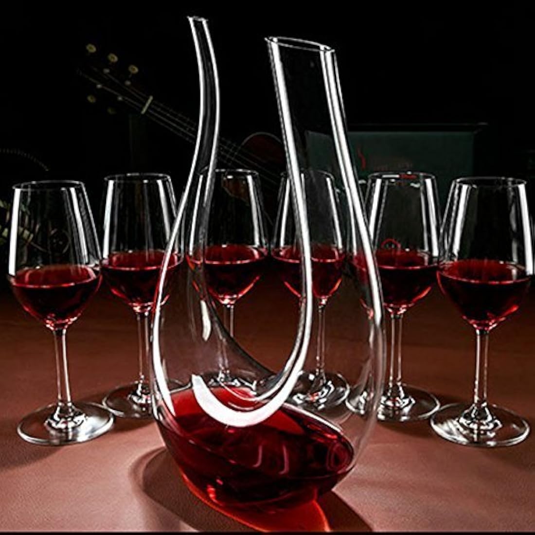Decantador de vino aireador de vino clásico en forma de U