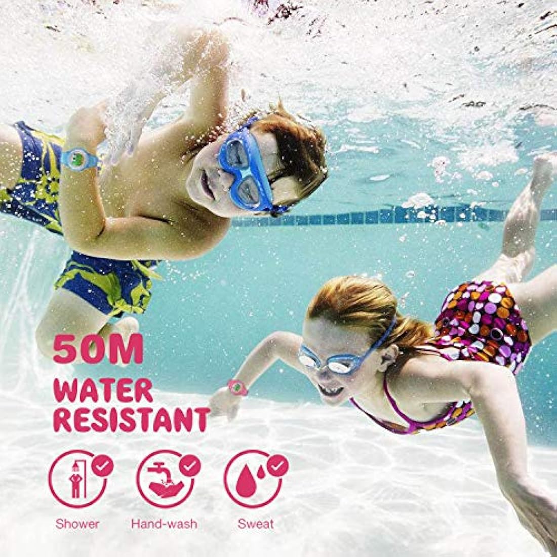 Reloj digital deportivo  niños y niñas,resistente al agua