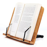 Readaeer bambú lectura soporte de libros y función de atril