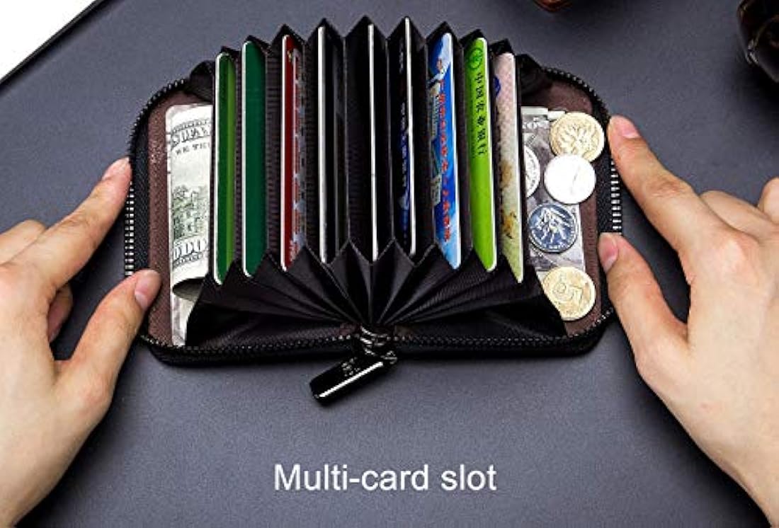 Funda de piel auténtica para con cremallera para hombre