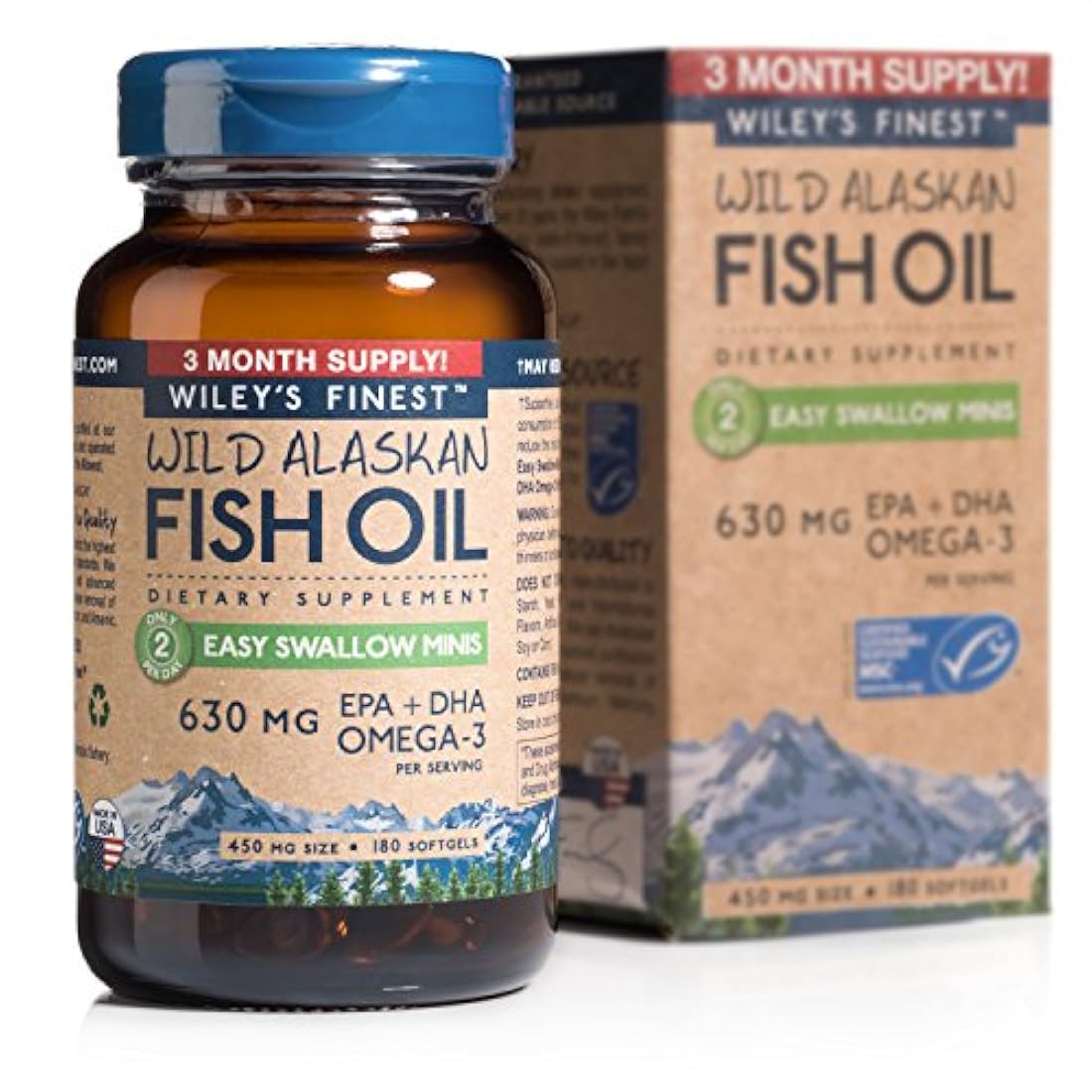 Aceite de Pescado 630mg EPA + DHA por porción /180 capsulas