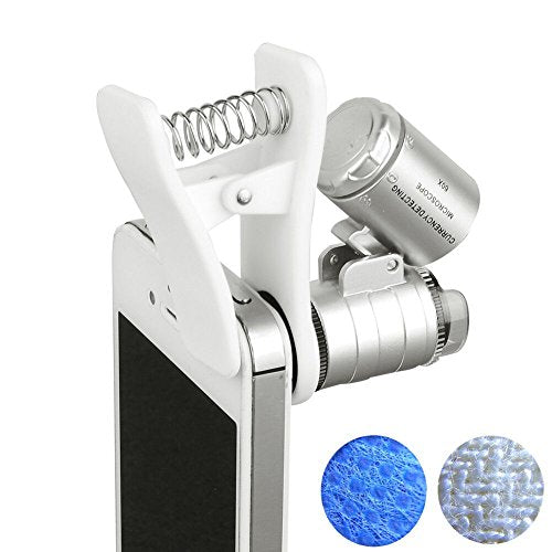 Microscope Magnifier LED Uv Light Micro-Lens con clip