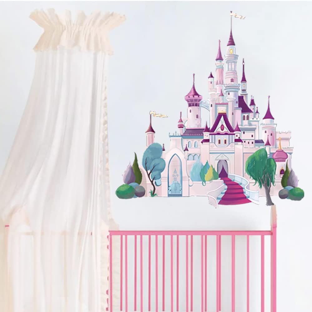 Runtoo Vinilos de Pared Castillo para Niñas Decoración Infantil