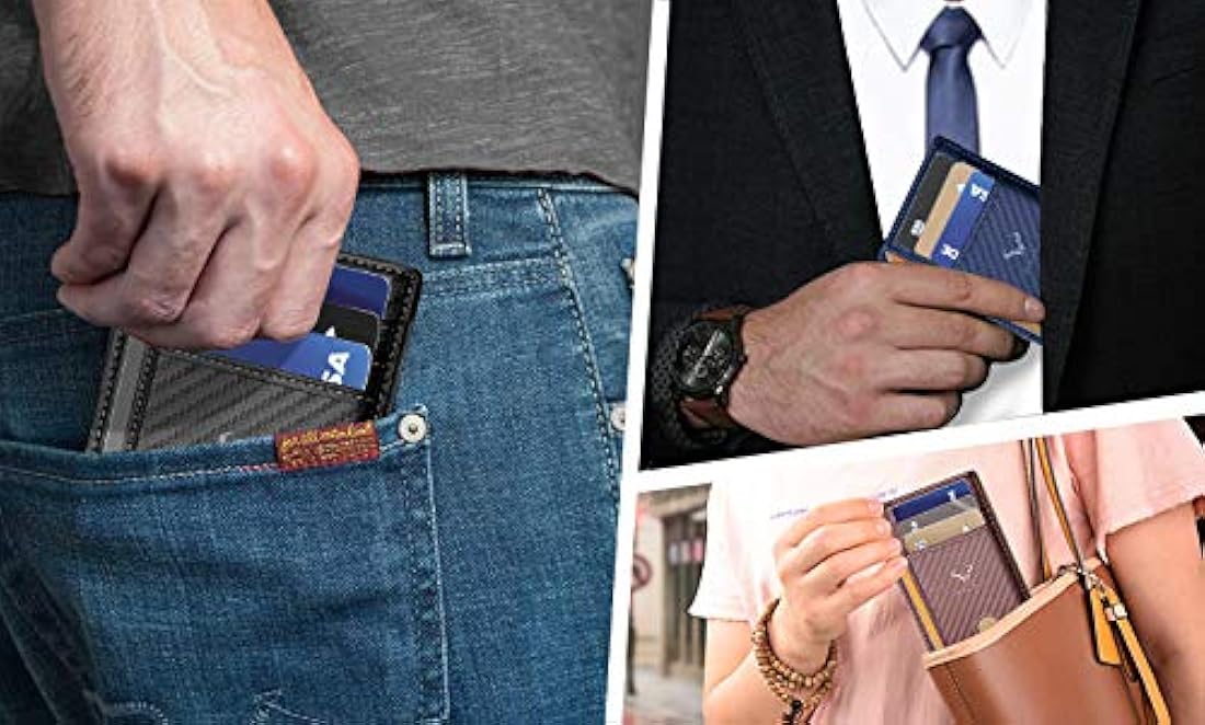 Billetera delgada Bulliant para hombres bloqueo RFID