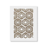 Plantilla de pared con patrón geométrico escandinavo.