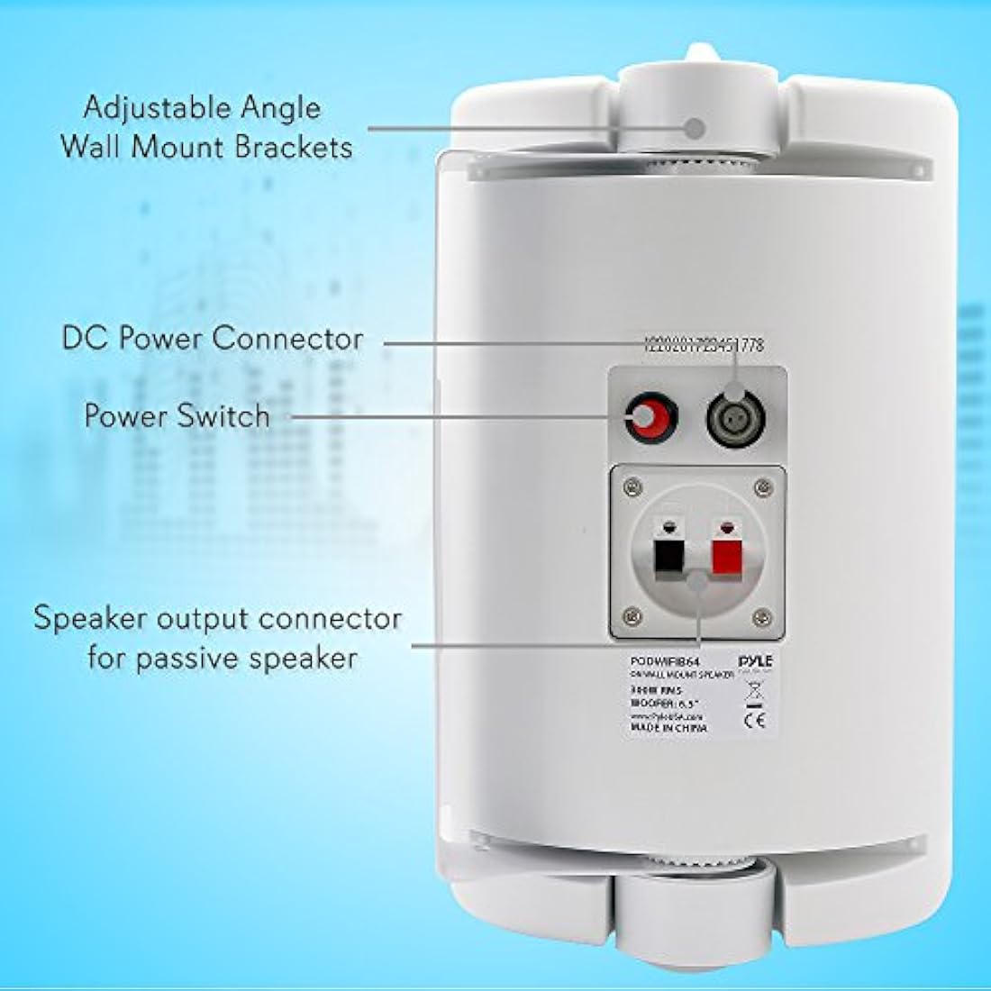 Altavoces de pared con Bluetooth PYLE-HOME PODWIFIB64