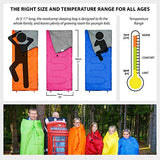 REVALCAMP Bolsa de dormir para uso en interiores y exteriores. Ideal para niños, niñas, adolescentes y adultos. Estas bolsas ultraligeras y compactas son perfectas para excursionistas, mochileros y campistas.