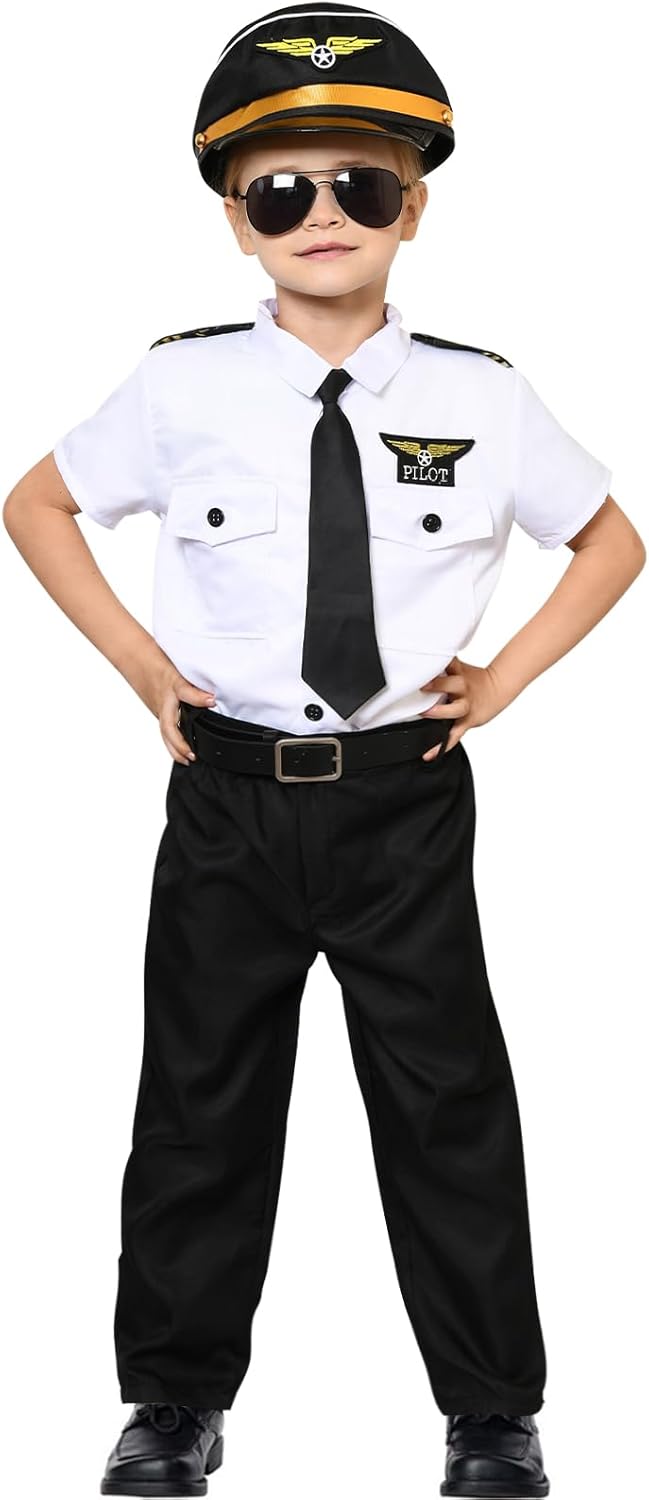 Disfraz de Piloto para Niños Tacobear, Uniforme y Accesorios