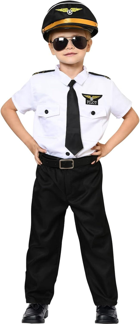 Disfraz de Piloto para Niños Tacobear, Uniforme y Accesorios