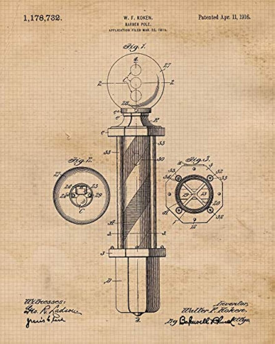 Impresiones de carteles vintage de arte  de barbero