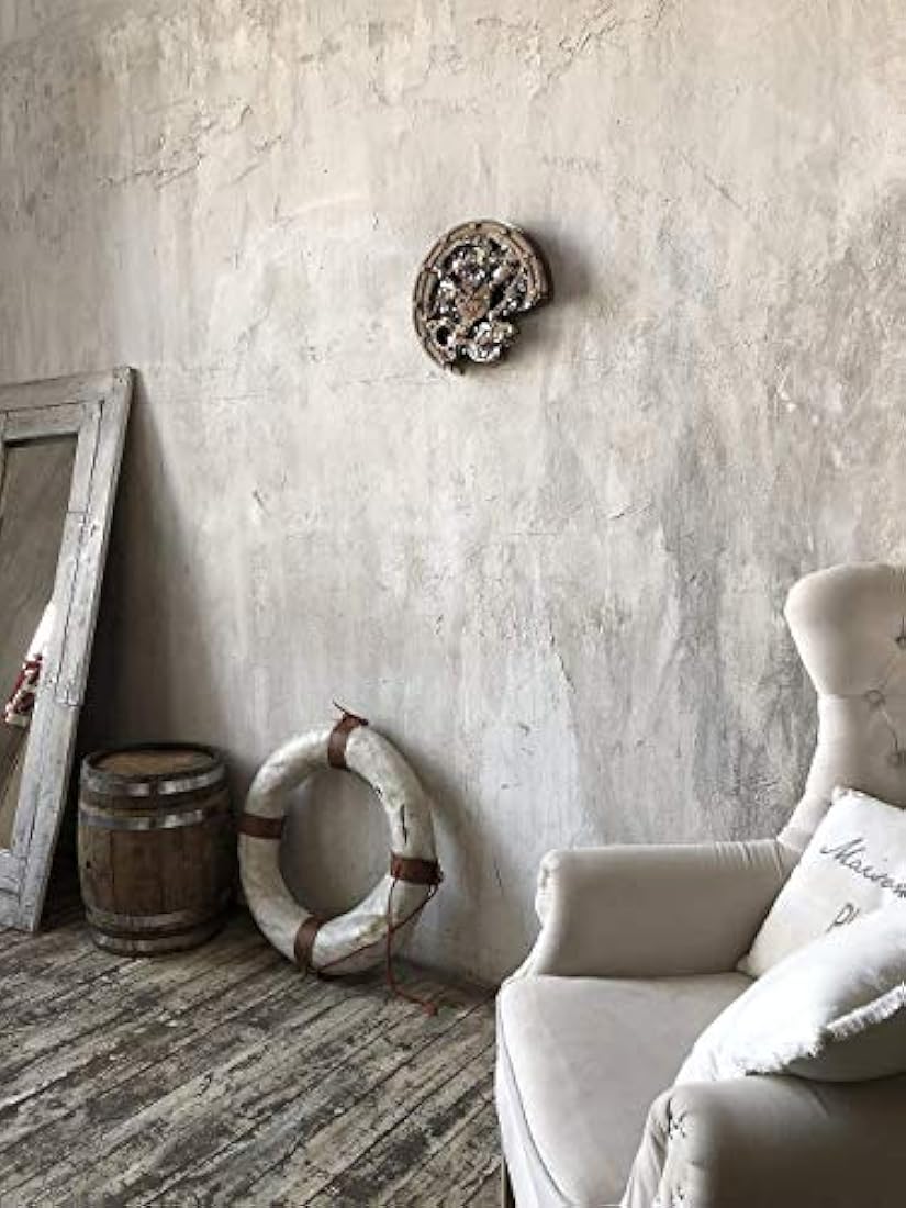 Reloj de pared de engranajes móviles hecho a mano