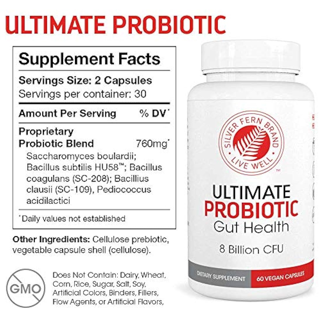 Helecho de plata marca Gut Health, 1