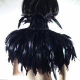 Disfraces - Poncho de plumas estilo victoriano