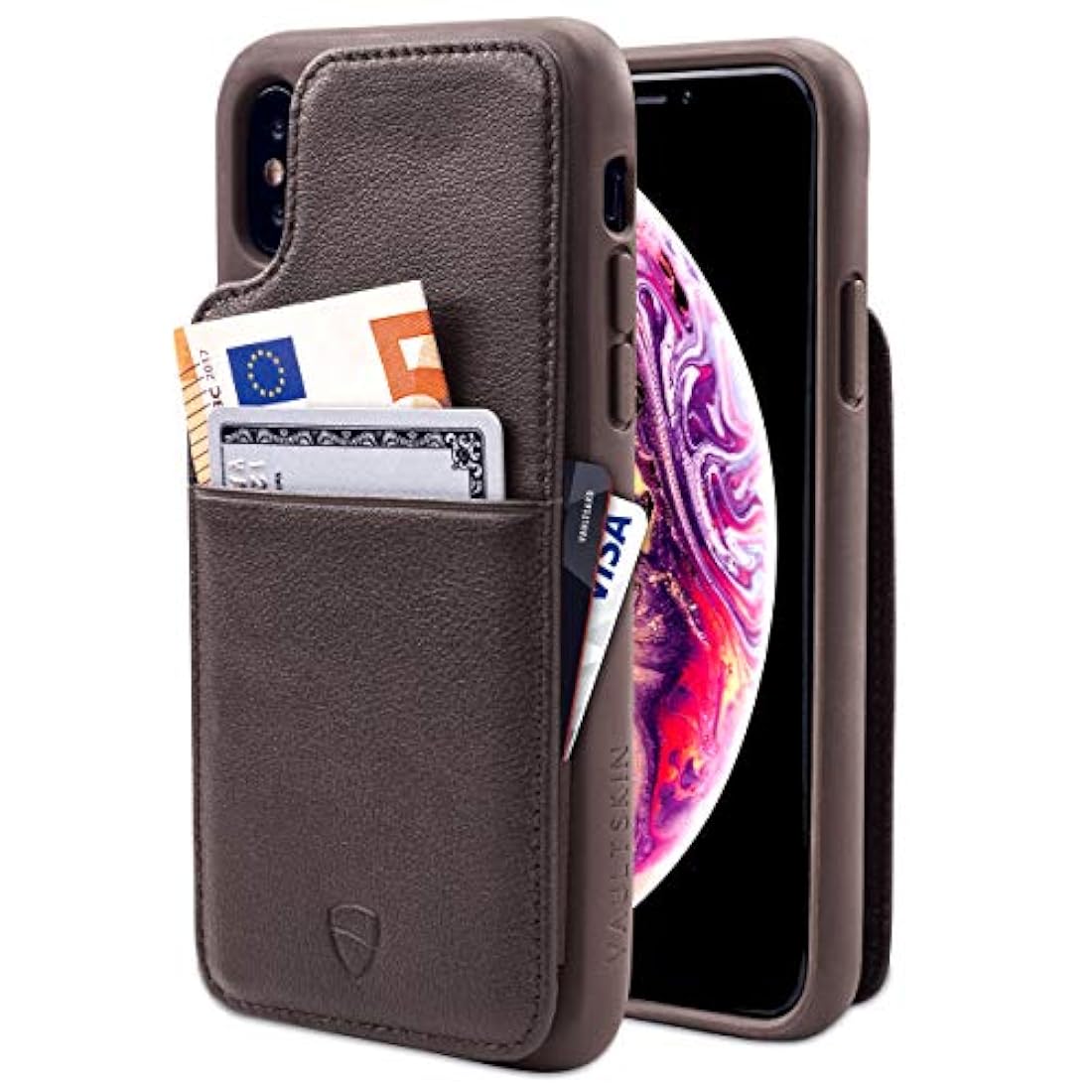 Vaultskin  - Funda para iPhone con cartera de piel