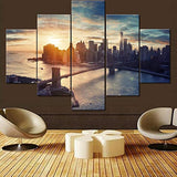 United States Cityscape - Pintura sobre lienzo (5 piezas)