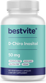 BESTVITE D-Chiro Inositol Cápsulas Veganas 120 No Stearates