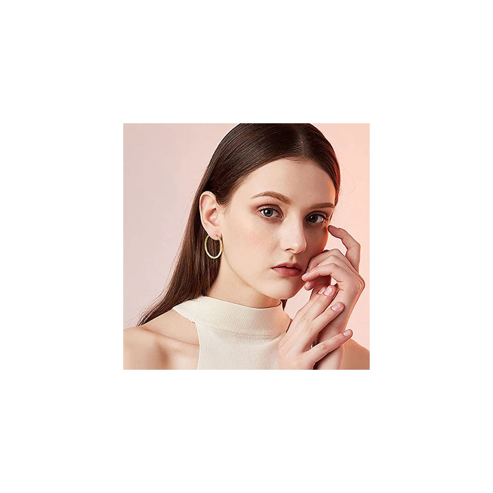 Aretes de aro con clip para mujer sin perforación