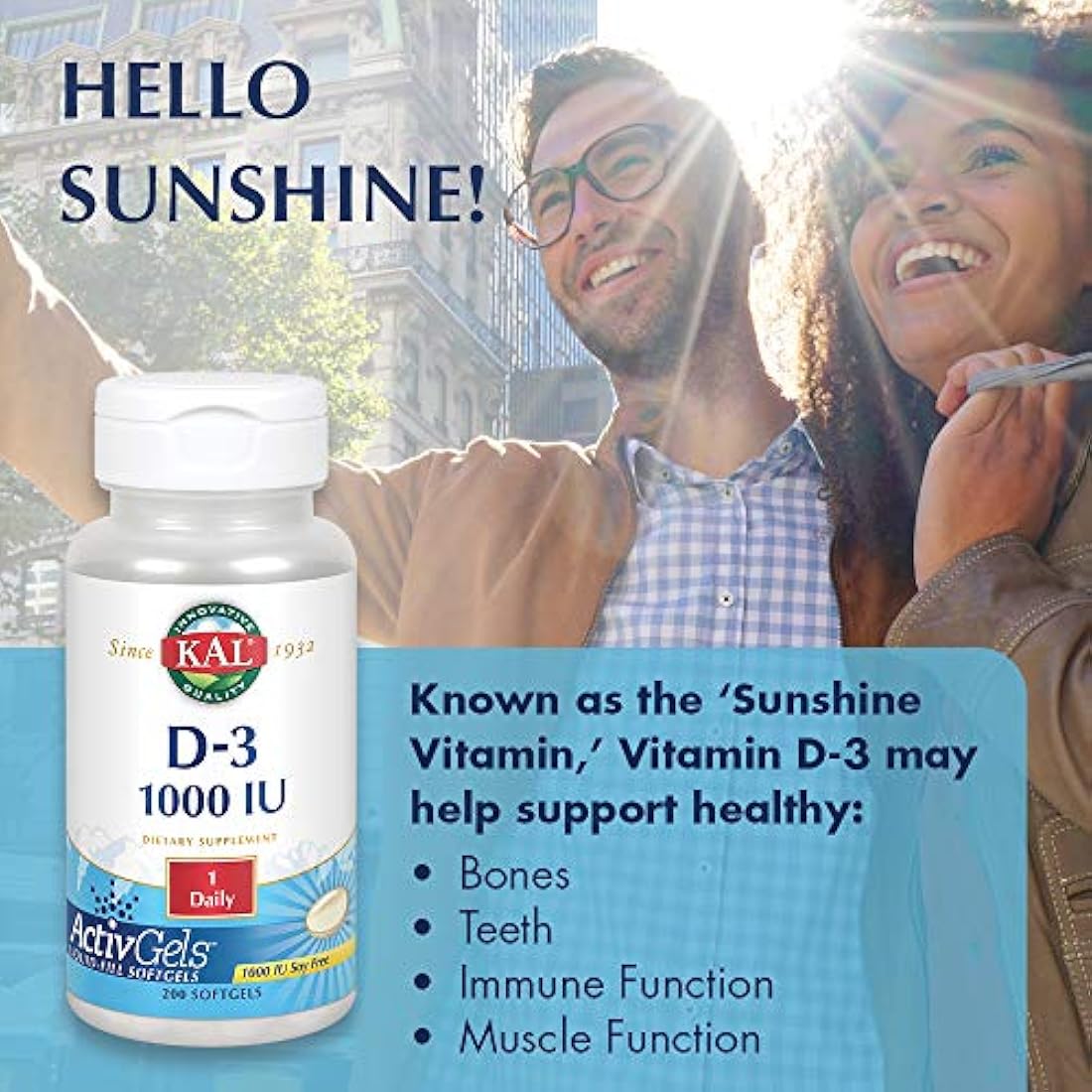 kal D-3 1000 IU softgels, 1, 1