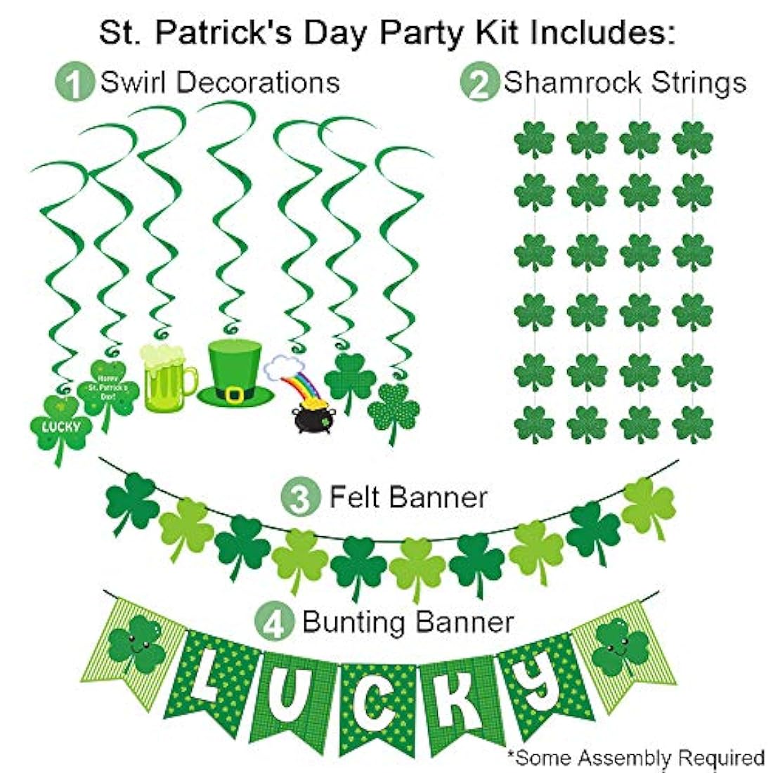 Juego de decoración para fiesta de San Patricio