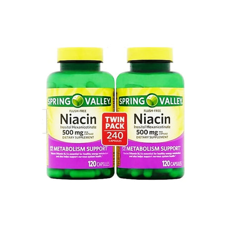 Suplementos  Niacina sin descarga (B-3)500 mg 2 pack