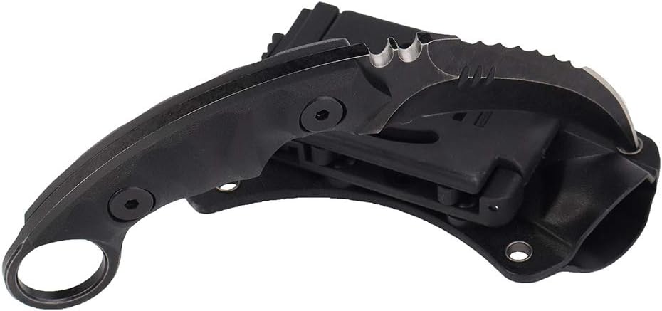 Cuchillo de supervivencia táctico de doble filo con funda