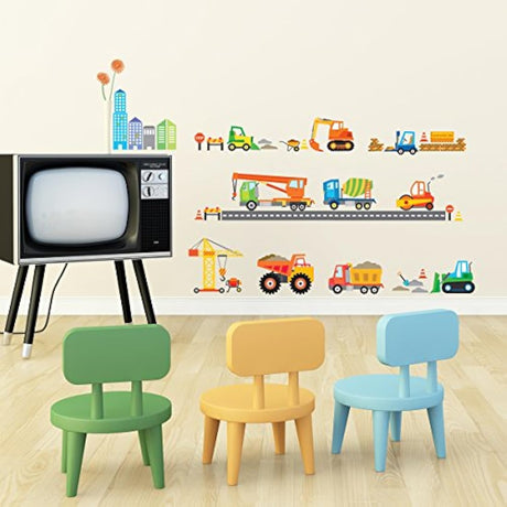 Adhesivos decorativos para pared, diseño de obra infantil