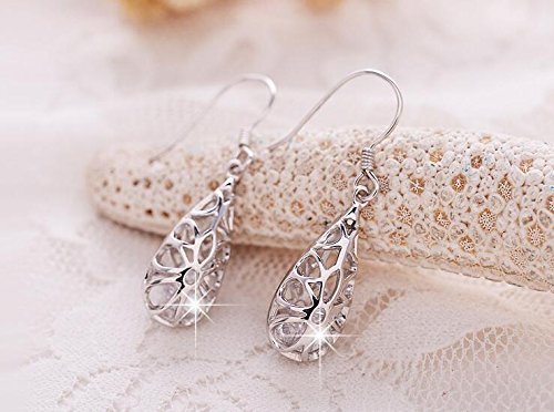 Aretes colgantes de filigrana de plata