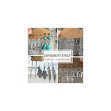 Aretes colgantes de plata bohemia para mujeres