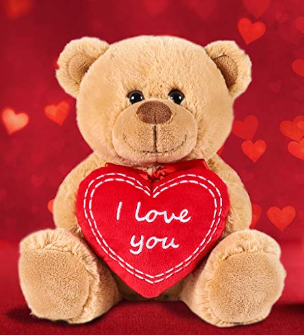 Peluche con corazón rojo 9.84 pulgadas