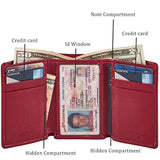 WISE OWL - Cartera de piel para hombre con identificación