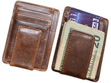Hopsooken cartera con bolsillo frontal para hombre